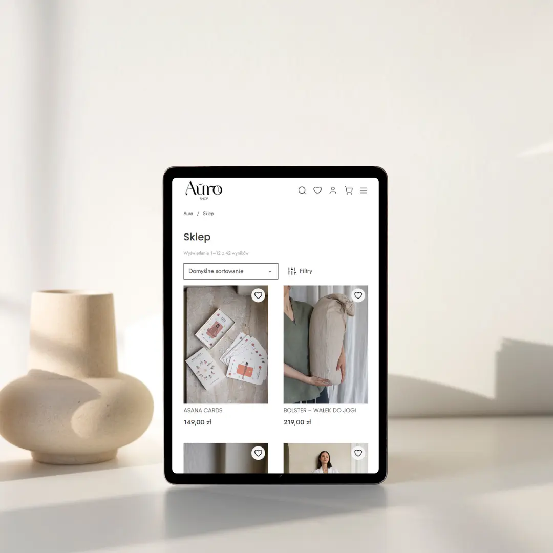 Mockupy interfejsu sklepu