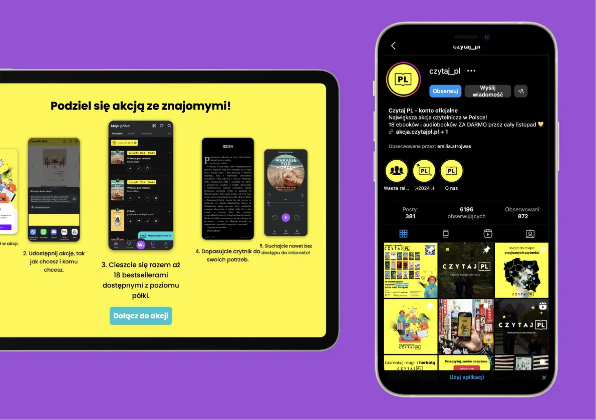 Mockupy na tablecie i smartfonie