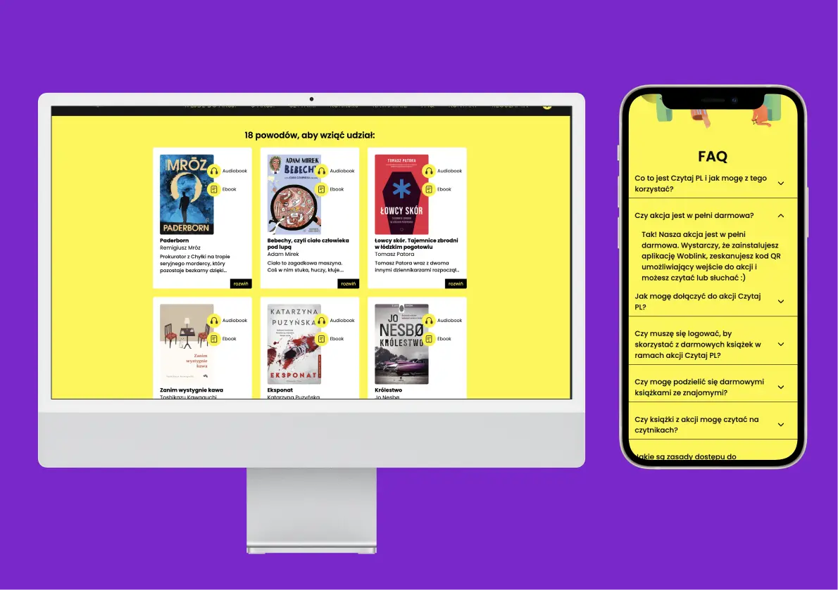 Mockupy widoków strony