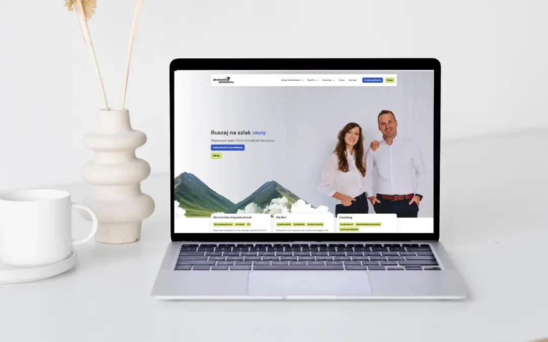 Mockup strony Przewodnik Zawodowy