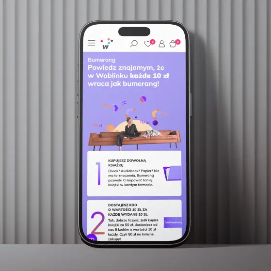 Landing pages i elementy aplikacji Woblink